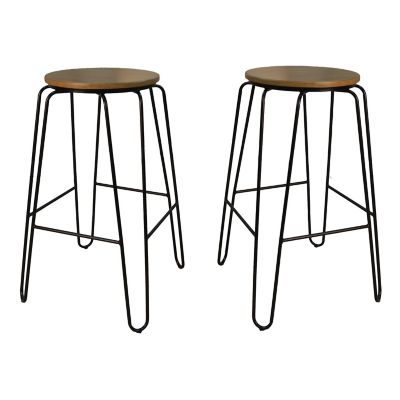 Carolina Chair & Table 29 in. Iron Bar Stools, 2 pc.