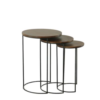 Image showing  Round Nesting Tables, Chestnut