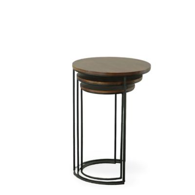 Image showing  Round Nesting Tables, Chestnut