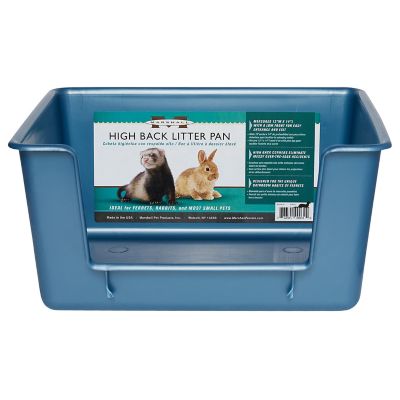 High back shop ferret litter pan