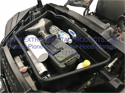 Image showing  Honda Pioneer 500 Under-Hood Storage for 2015-2019 Honda Pioneer 500, 6 lb., Black