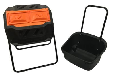 Genesis 42 gal. Dual Composting Tumbler with Cart, UV Resistant Plastic