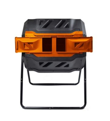 Image showing 1 th Genesis 42 gal. Dual Composting Tumbler with Cart, UV Resistant Plastic