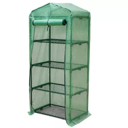 Genesis 19" x 27" 4-Tier Rolling Portable Greenhouse with Opaque Cover Portable & Mini Greenhouses