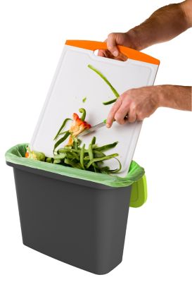 Image showing  2.4 gal. Maze Kitchen Caddie Composter with Corn Bags, 120 Bags