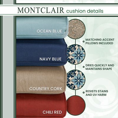 Image showing  5 pc. Montclair High-Dining Patio Set, Includes 4 Swivel Chairs and 33 in. Counter-Height Dining Table, Tan