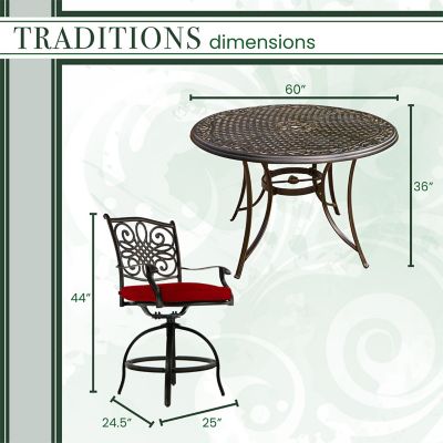 Image showing  5 pc. Traditions High-Dining Set
