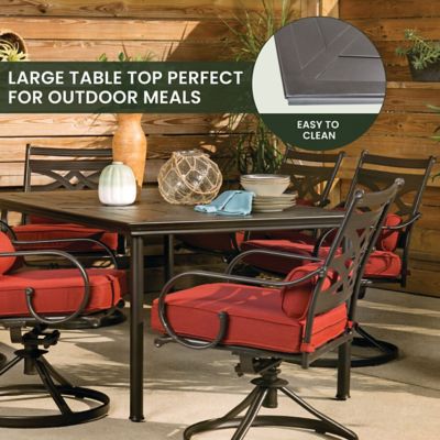 Image showing 6 th Hanover 7 pc. Montclair Dining Set, Chili Red