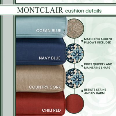 Image showing  Montclair 7-Piece Dining Set in Tan with 6 Swivel Rockers and a 40 x 67in. Dining Table