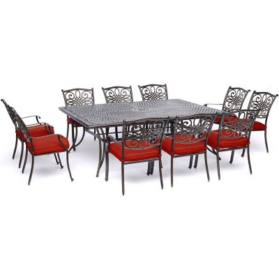 Hanover Traditions 11 pc. Dining Set In Red TRADDN11PC-RED