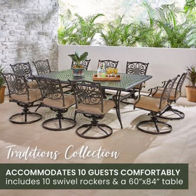 Image showing  11 pc. Traditions Dining Set, Tan