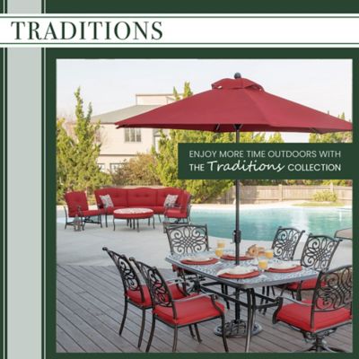 Image showing  11 pc. Traditions Dining Set, Red
