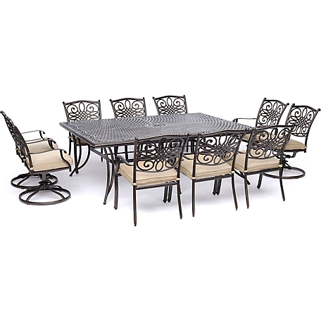 Hanover Traditions 11 Pc Dining Set In Tan TRADDN11PCSW4