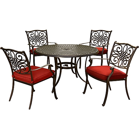Hanover 5 pc. Traditions Dining Set, Red, TRADDN5PC-RED