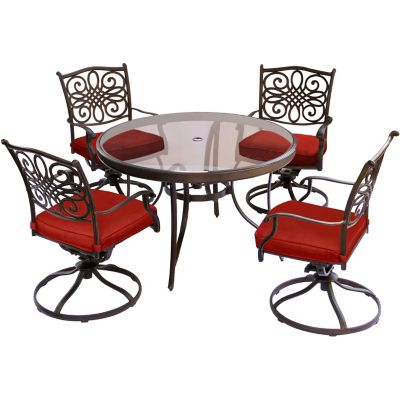 Hanover 5 pc. Traditions Dining Set, Red, TRADDN5PCSWG-RED