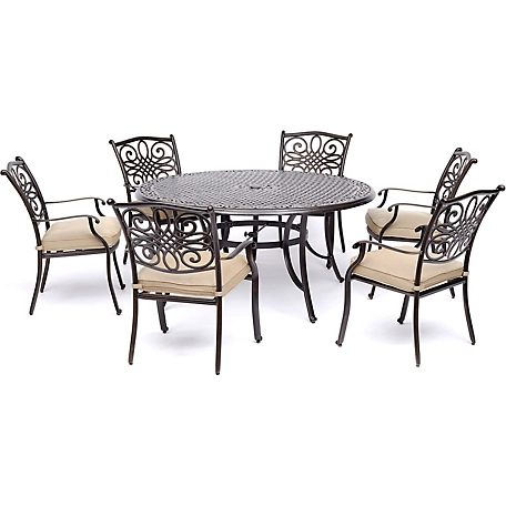 Hanover Traditions 7 Piece Dining Set Tan TRADDN7PCRD