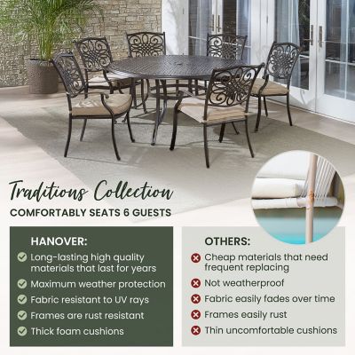Image showing  Traditions 7 pc. Dining Set Tan, TRADDN7PCRD