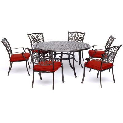 Hanover Traditions 7 Piece Dining Set In Red TRADDN7PCRD-RED