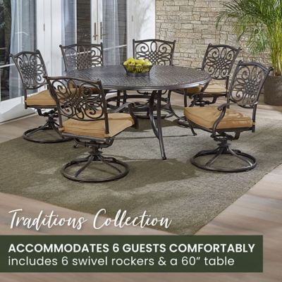 Image showing  7 pc. Traditions Dining Set, Tan