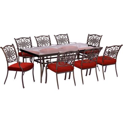Hanover 9 pc. Traditions Dining Set, Red, TRADDN9PCG-RED