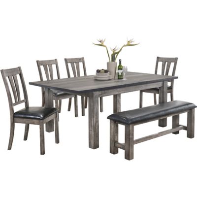 Cambridge 6 pc. Drexel Dining Room Set, 99001-PU6PC1-WG