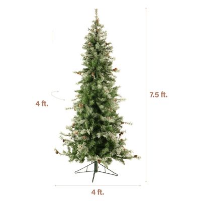 Image showing  7.5 ft. Pre-Lit Buffalo Fir Slim Artificial Tree, Multicolor Lights