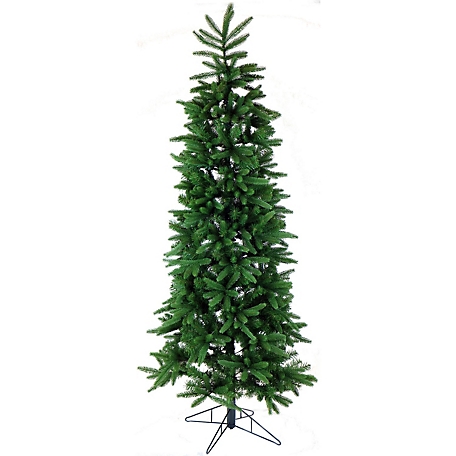 Fraser Hill Farm 9 Ft. Carmel Pine Slim Artificial Christmas Tree