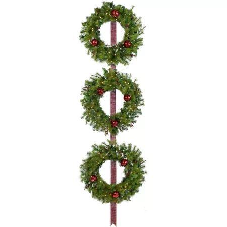 Fraser Hill Farm 20" Holly Berry Wreaths 3 Pieces Artificial Plants & Flowers