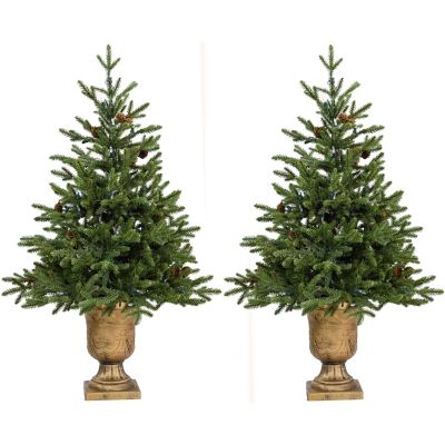 Fraser Hill Farm 3 ft. Noble Fir Artificial Trees, 2-Pack