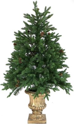 Fraser Hill Farm 4 ft. Noble Fir Artificial Tree, Multicolored Lights