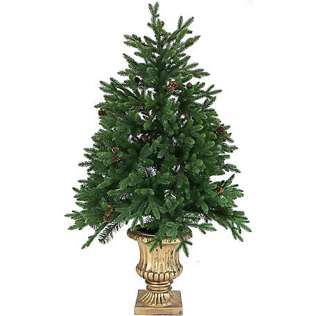 Fraser Hill Farm 4 ft. Noble Fir Artificial Tree, Multicolored Lights
