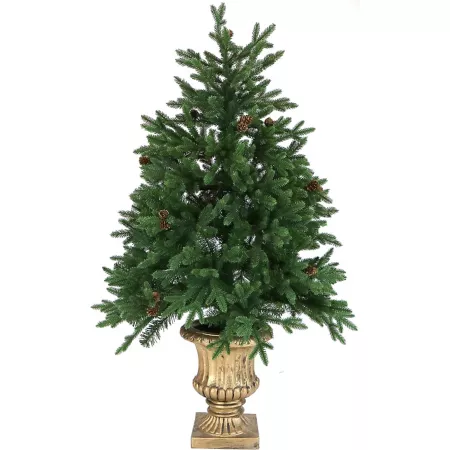 Fraser Hill Farm 4-Foot Noble Artificial Fir Multi-Color Lights Artificial Christmas Trees