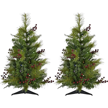 Fraser Hill Farm 2 ft. Artificial Trees, 2-Pack