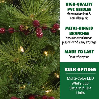 Image showing  4 ft. Pre-Lit Newberry Pine Artificial Trees, 2-Pack