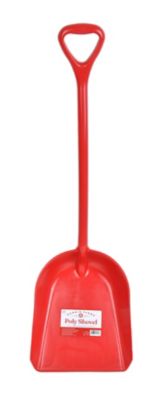 Harris Farms 30 in. Poly Shovel with Plastic Handle, Red