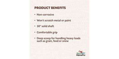 Image showing  30 in. Poly Shovel with Plastic Handle, Red