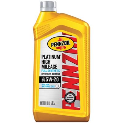 Pennzoil 1 qt. Platinum High Mileage Full Synthetic 5W-20 Motor Oil