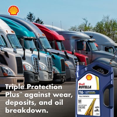 Image showing 6 th Shell Rotella 1 gal. 15W-40 T6 Full Synthetic Oil