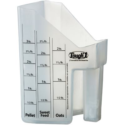 Tough-1 3 lb. Plastic Feed Scoop with Measurements