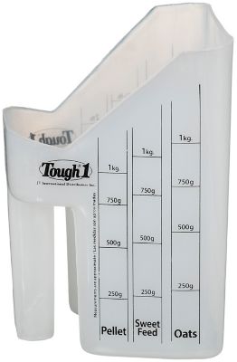 Image showing  3 lb. Plastic Feed Scoop with Measurements