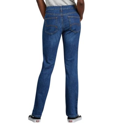 Image showing 2 th Dickies Women's Stretch Fit Mid-Rise Perfect Shape Straight Leg Denim Jeans