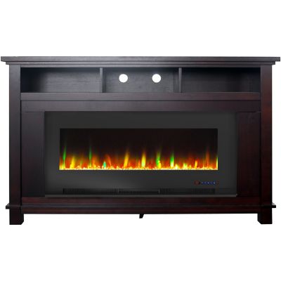 Cambridge Mahogany Fireplace Crystal Rock Display Cam5735