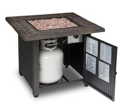 Image showing  30 in. Propane Gas Outdoor Fire Pit with Resin Mantel, 30,000 BTU