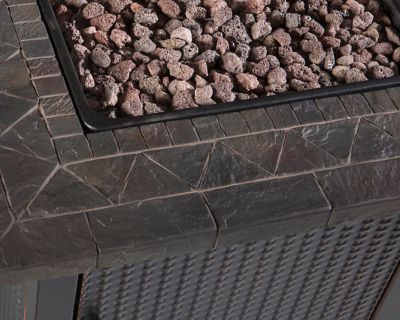 Image showing  30 in. Propane Gas Outdoor Fire Pit with Resin Mantel, 30,000 BTU