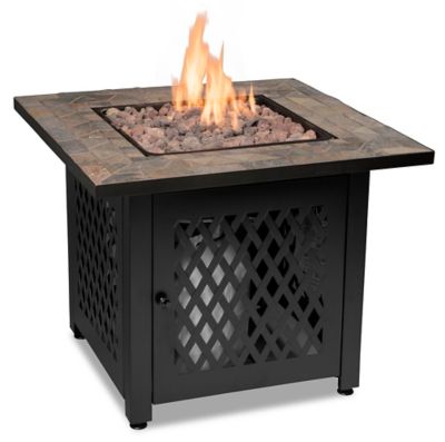 Endless Summer LP Gas Outdoor Fire Table with Slate Tile Mantel, 30,000 BTU