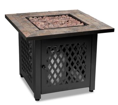 Image showing  LP Gas Outdoor Fire Table with Slate Tile Mantel, 30,000 BTU