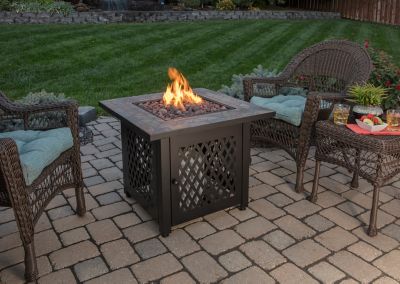 Image showing  LP Gas Outdoor Fire Table with Slate Tile Mantel, 30,000 BTU