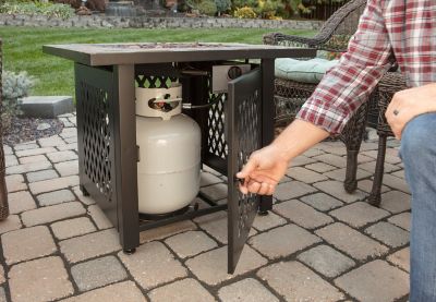 Image showing 5 th Endless Summer LP Gas Outdoor Fire Table with Slate Tile Mantel, 30,000 BTU