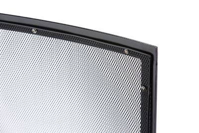 Image showing  Single Panel Curved Black Wrought Iron Fireplace Screen, 41 in. x 31 in.