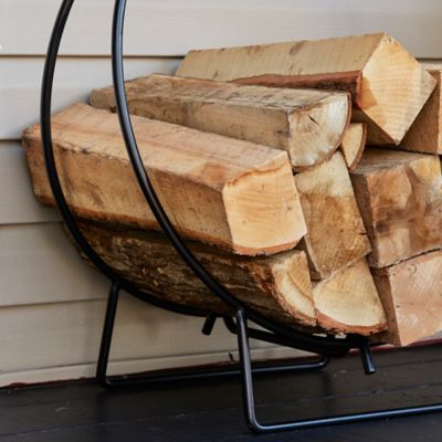 Image showing 6 th UniFlame 24 in. Diameter Steel Log Hoop, 27 in. H, Black